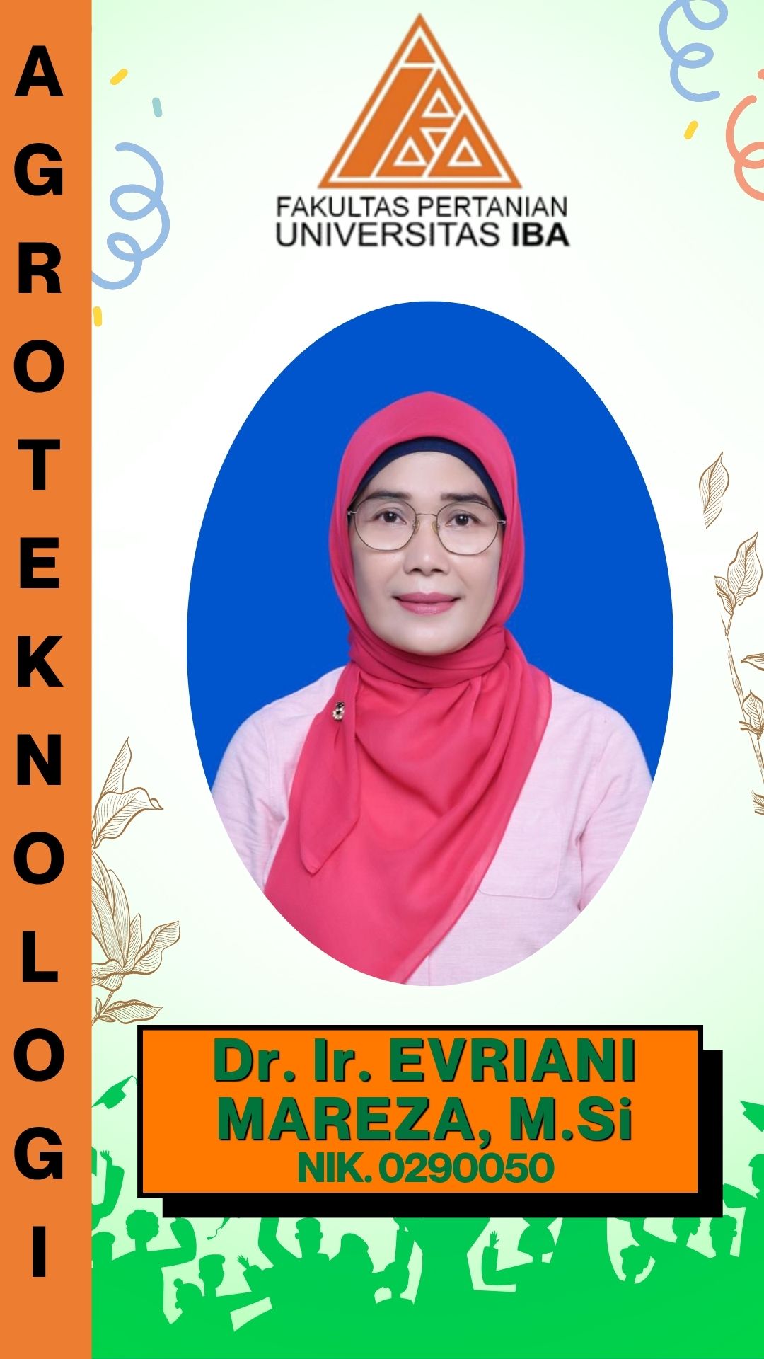 Dr. Ir. EVRIANI MAREZA, M.Si.